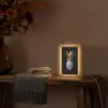 Ananas - Bloemen patroon - Goud - Delftsblauw Light Box met kabel (Tafellamp) klein -sfeer4