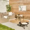 Japandi - Bamboe - Beige Tuinposter op houten frame 2 cm dik klein -sfeer2