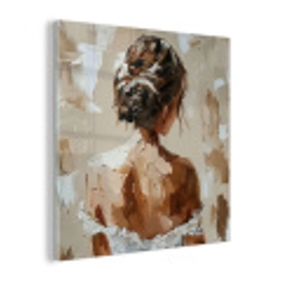 Vrouw - Verf - Abstract - Beige - Modern plexiglas 5mm klein -z3d