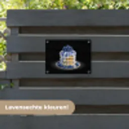 Pannenkoeken - Blauwe Bessen - Bord tuinposter los doek klein -sfeer3