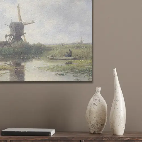 Molen - Willem Roelofs - Oude meesters - Kunst PET vilt klein -sfeer6_closeup