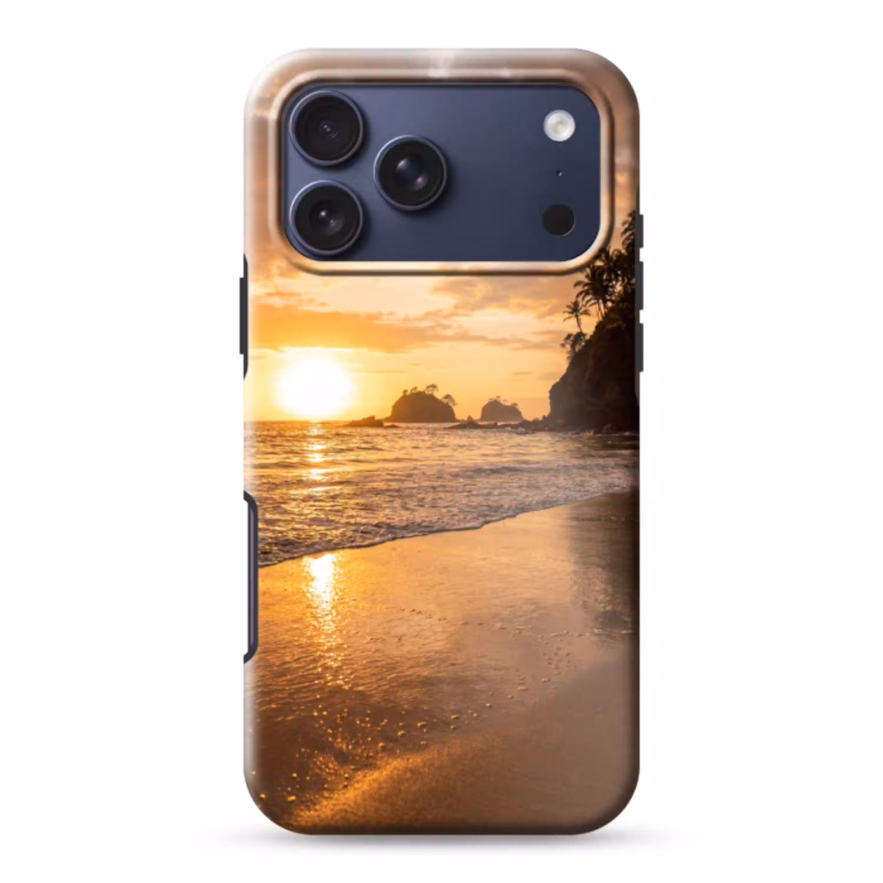 Strand - Zonsondergang - Natuur - Tropisch - Oranje Toughcase MagSafe Apple iPhone 17 Pro Max klein -3d