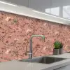 Botanisch - Bloemen - Roze keuken achterwand 2 middel 871 -3d_schuin