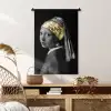 Meisje met de parel - Johannes Vermeer - Goud Wandkleed katoen klein -sfeer5