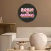 Quote - Regenboog - Roze - Zwart Akoestische PET Vilt - Rond klein -sfeer1