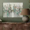 Abstract - Blokken - Goud - Skyline PET vilt klein -sfeer2