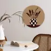 Minimalistisch - Vaas - Bloemen - Bruin Wandcirkel kunststof plaat 5mm dik klein -sfeer4
