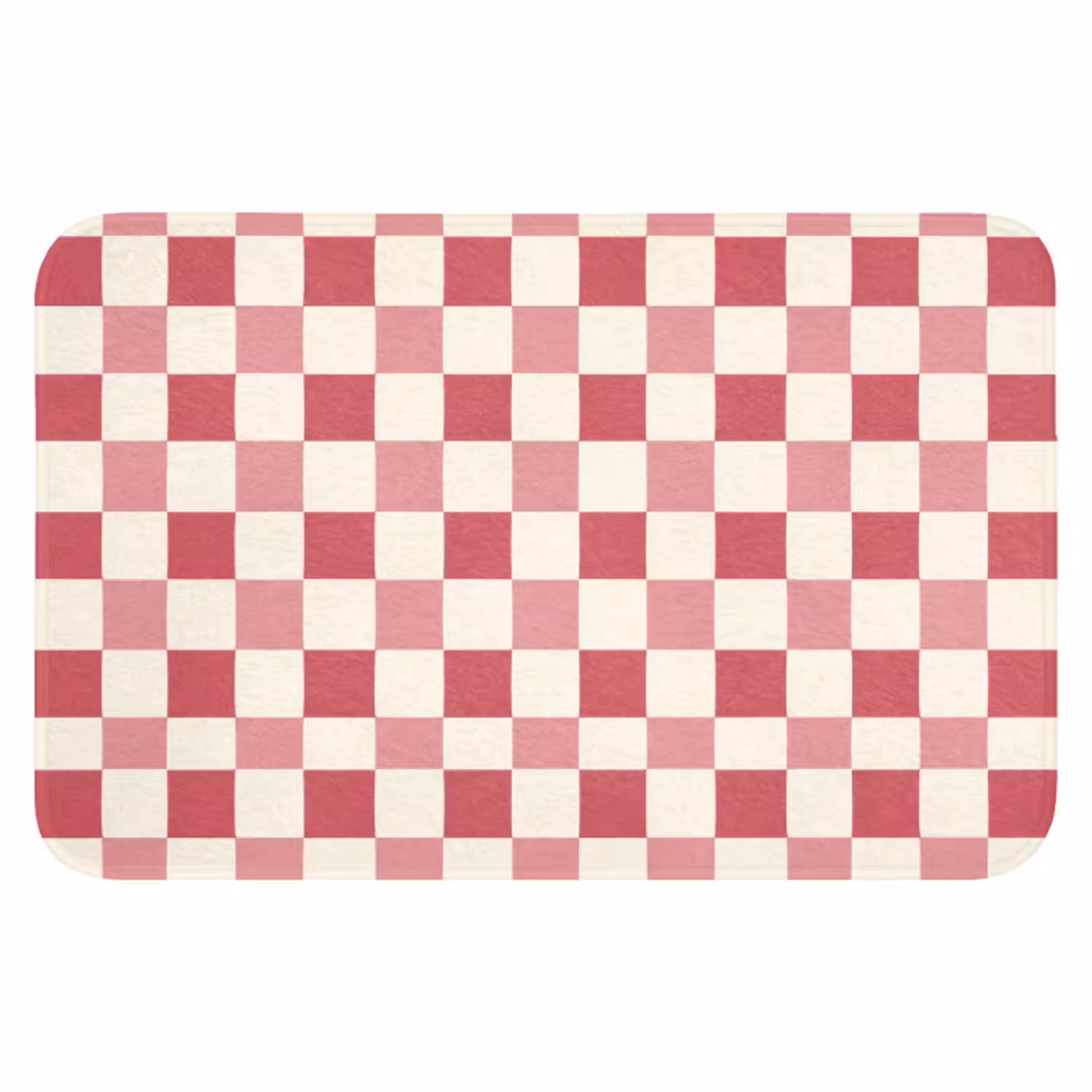 Patroon - Schaak - Roze Badmat klein 997 -3d