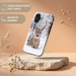 Hert - Sneeuw - Bos - Dieren - Vertederend Toughcase MagSafe Apple iPhone 17 klein -USP_RandenV_FR
