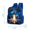 Ruimteraket stijgt op in nachtelijk lichtspektakel Kinderrugzak - Blauw middel -productfoto_formaten