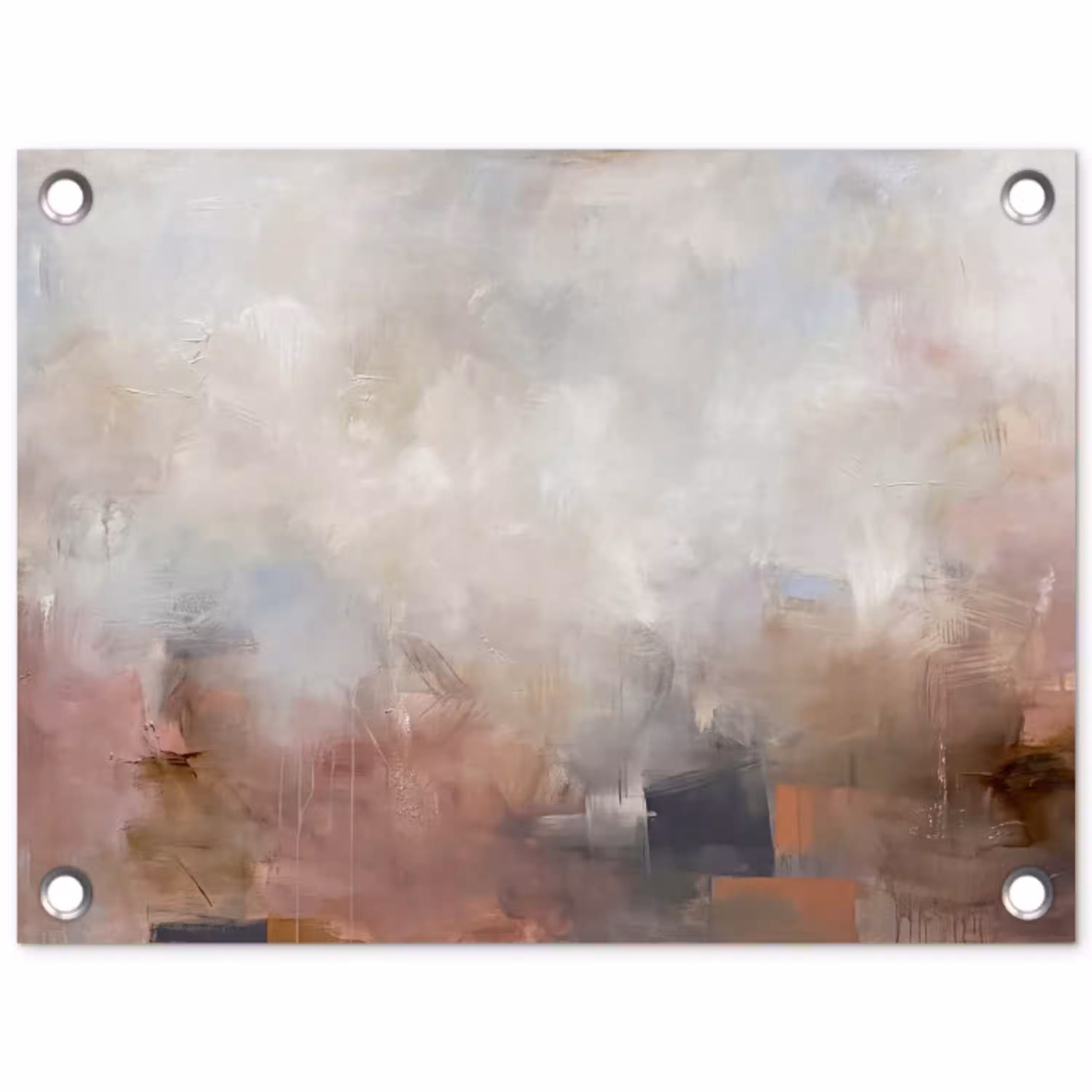 Abstract - Vloeiend - Kunst - Modern - Beige tuinposter los doek klein -3d