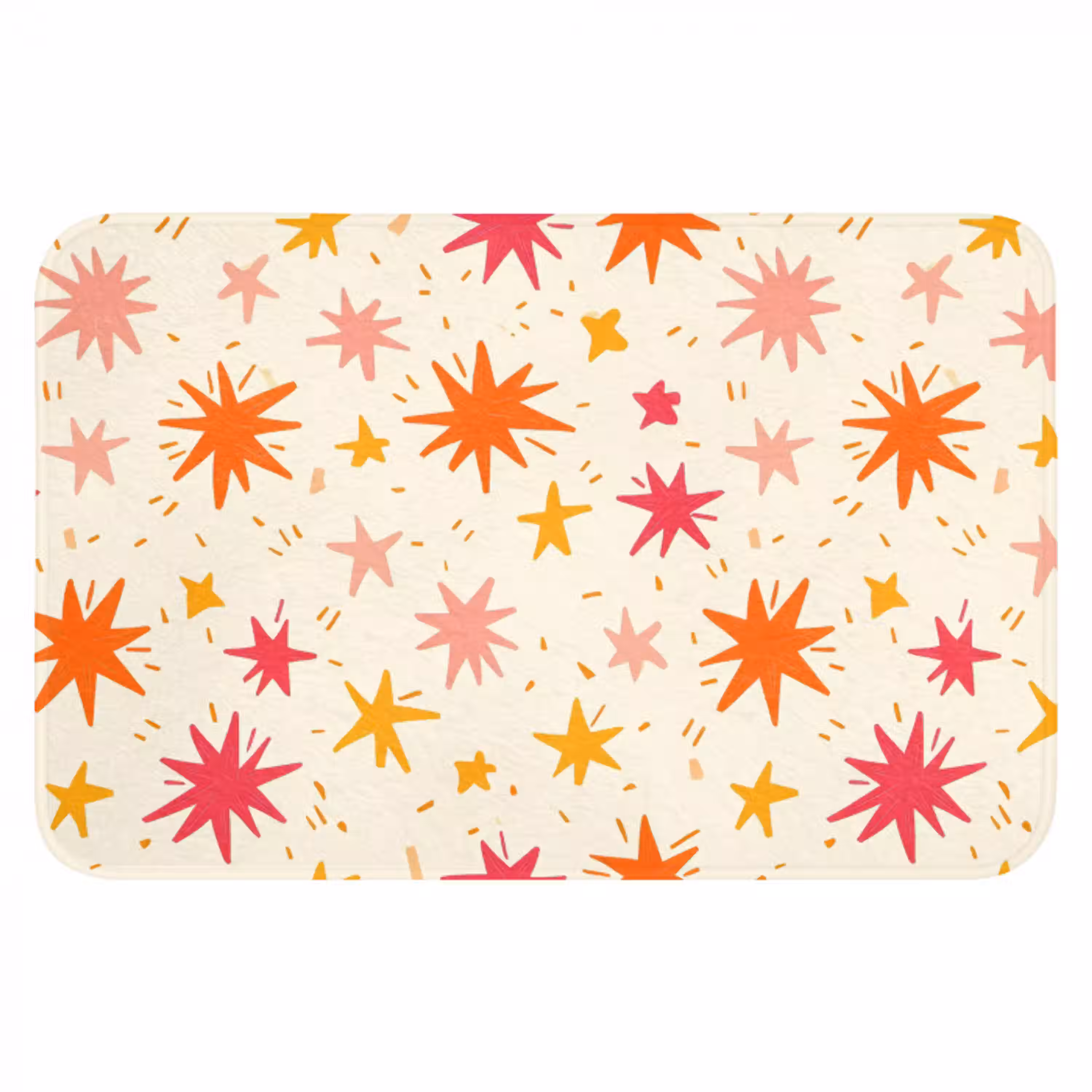 Sterren - Speels - Kleurrijk Badmat klein 997 -3d