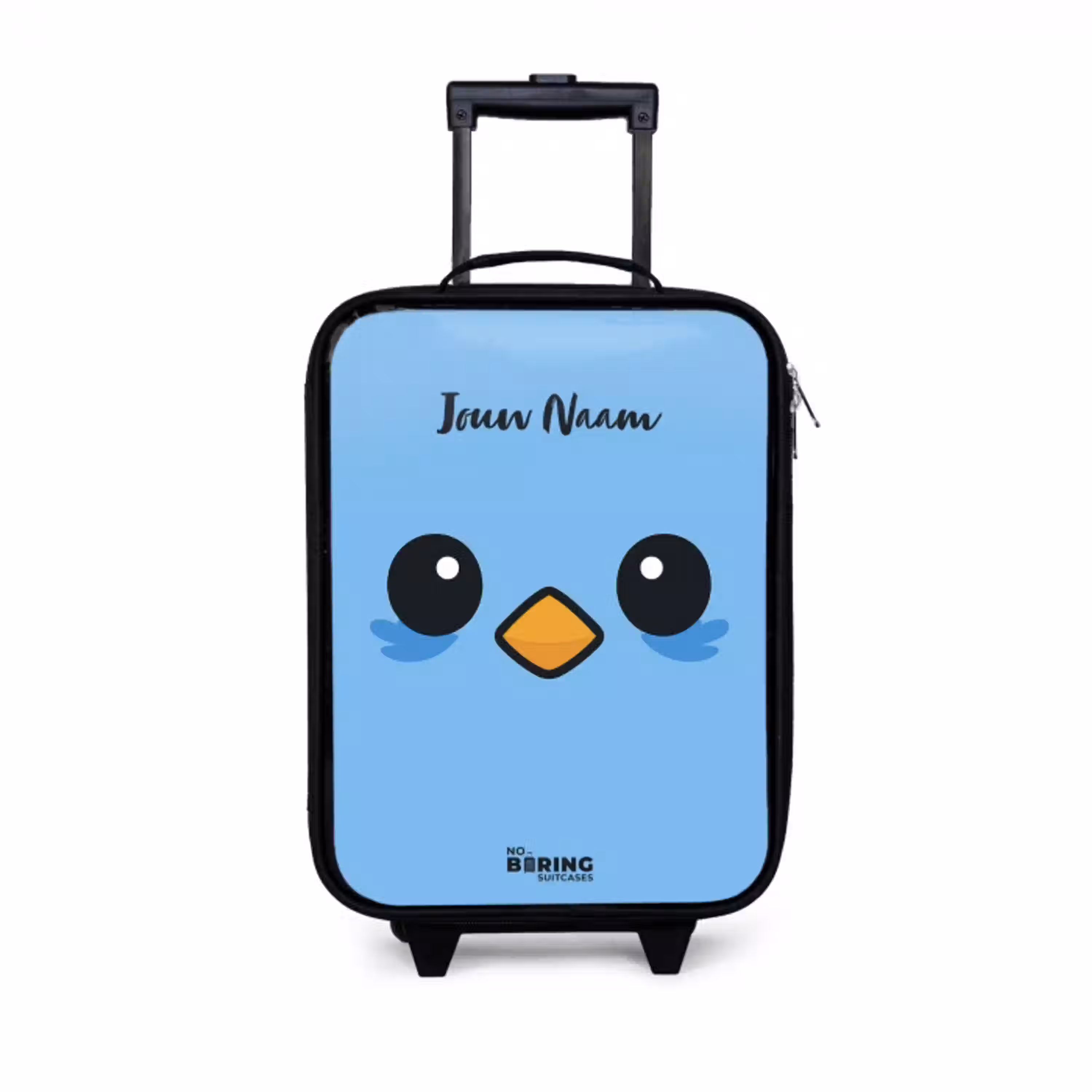 Kawai - Vogel - Blauw Kinderkoffer - Zwart klein -3d