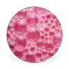 Roze - Schuim - Bubbels Wandcirkel aluminium klein -3d