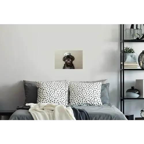 Kokskleding - Zwart - Hondje Muursticker klein -slaapkamer