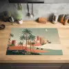 Nachtlandschap - Kamelen - Sterren - zandduinden Inductie beschermer vinyl 3mm klein -sfeer5