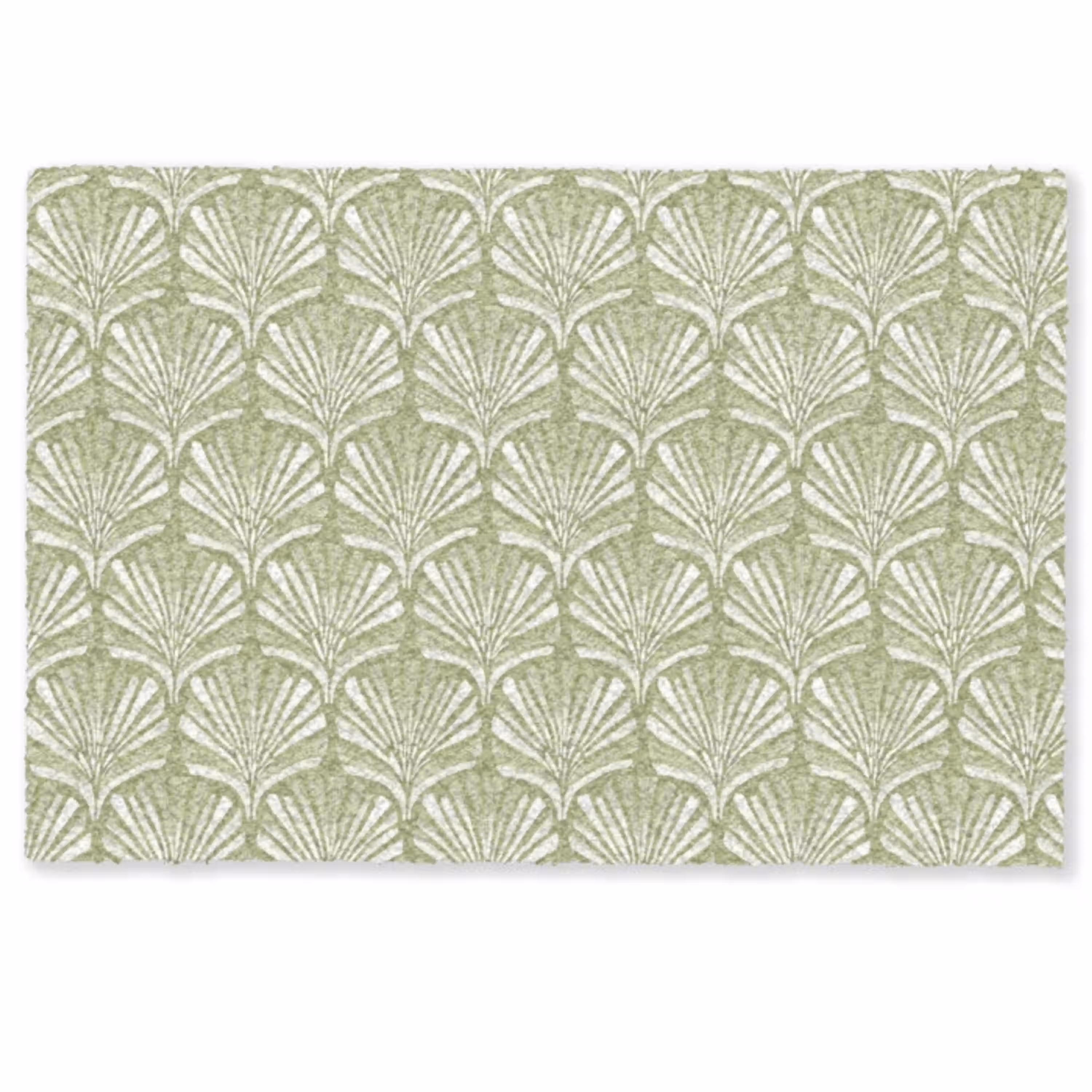 Saliegroen - Ginkgo Biloba - Waaier - Patroon Deurmat klein 898 -zkaufland3d