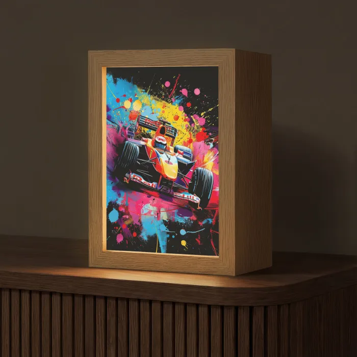 Graffiti - Sport - Auto - Formule 1 - Autosport Light Box met kabel (Tafellamp) klein -z3d_website