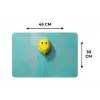 Ballon - Geel - Smiley Placemat vinyl groot -specs