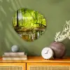 Bos - Landschap - Water - Bomen - Zon - Groen - Natuur Wandcirkel Organisch Forex 3mm klein -sfeer2