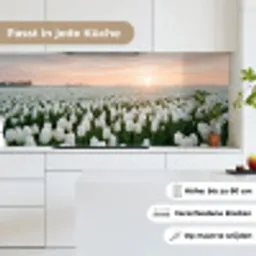 Tulpen - Landschap - Wit keuken achterwand 2 middel -sfeer4_DE