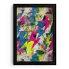 Bliksemschichten - Patroon - Marmer - Kleuren fotolijst zwart zonder passe partout klein -3d