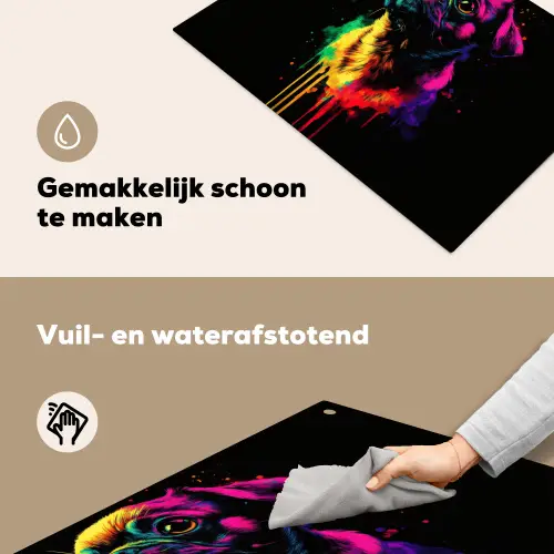 Puck - Hond - Verf - Kleuren Inductie beschemer met haakjes klein -ky-schoon-nl