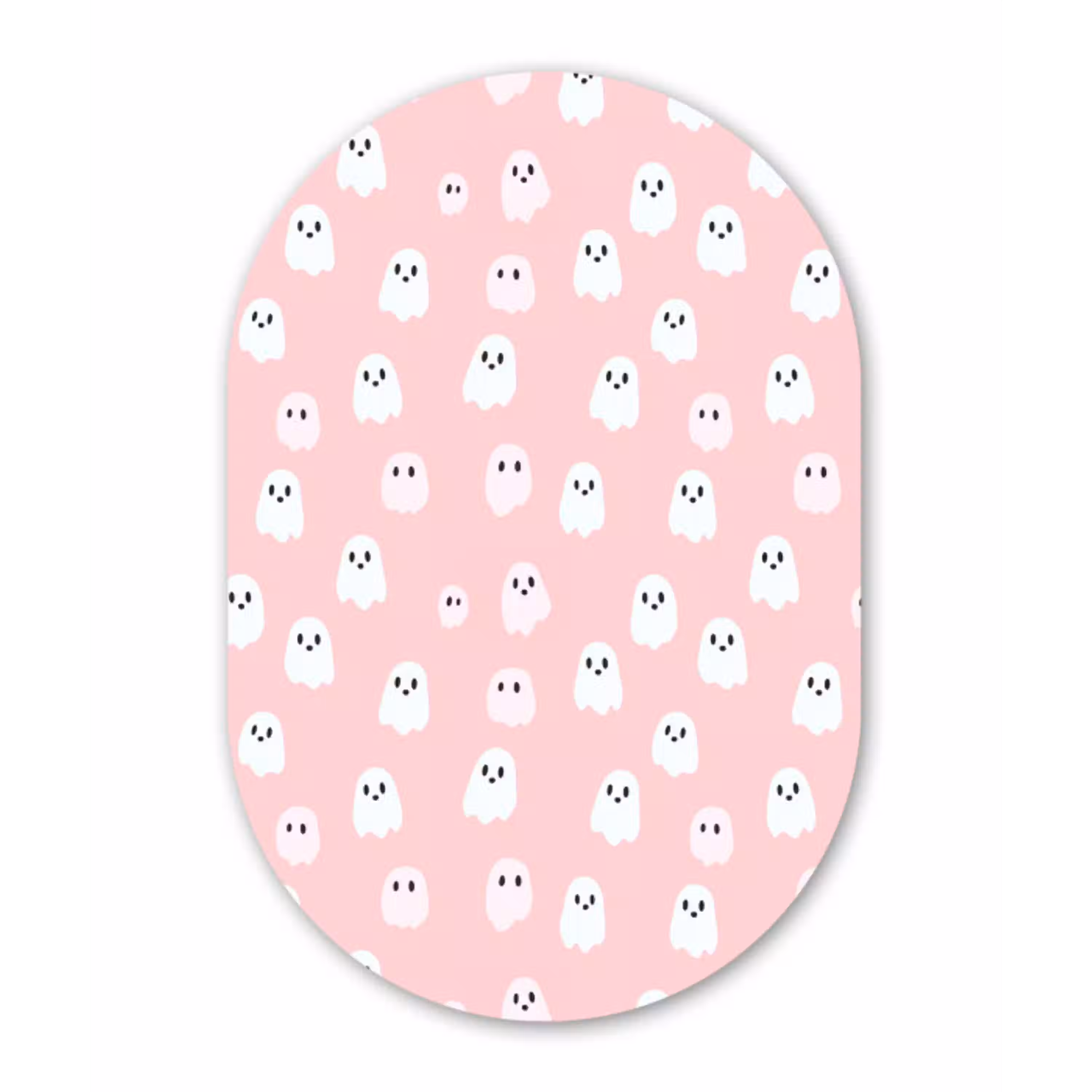 Spookjes - Patroon - Roze Wandcirkel Ovaal Forex klein 630 -3d