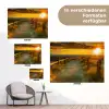 Zon - Strand - Duin - Horizon - Gras - Pad - Oranje tuinposter los doek klein -Xsfeer9_DE