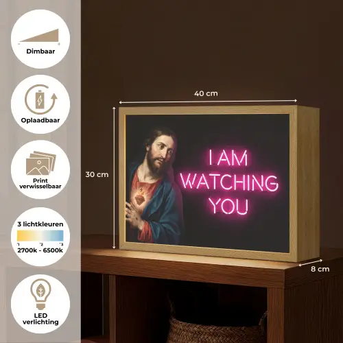 Man - Tekst - Neon Light Box met batterij (Wandlamp) middel -USP_websiteoverzichtNL