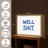 Blauw - Quote - Wit Light Box met batterij (Wandlamp) middel -USP_websiteoverzichtNL