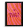 Quote - Zomer - Roze fotolijst zwart zonder passe partout klein -3d