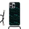 Vloeiend - Verf - Donker Hoesje iPhone 16 Pro Max met koord klein 804 -3d