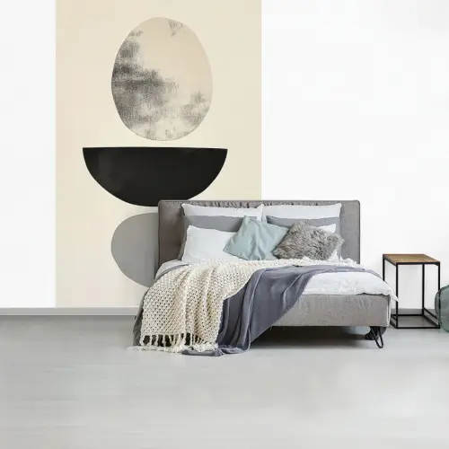 Beige - Japandi - Wabi sabi fotobehang vinyl groot -slaapkamer