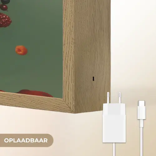 Vrouw - Aardbeien - Frambozen - Bramen - Bessen Light Box met batterij (Wandlamp) middel -USP_websiteoplaadbaarNL