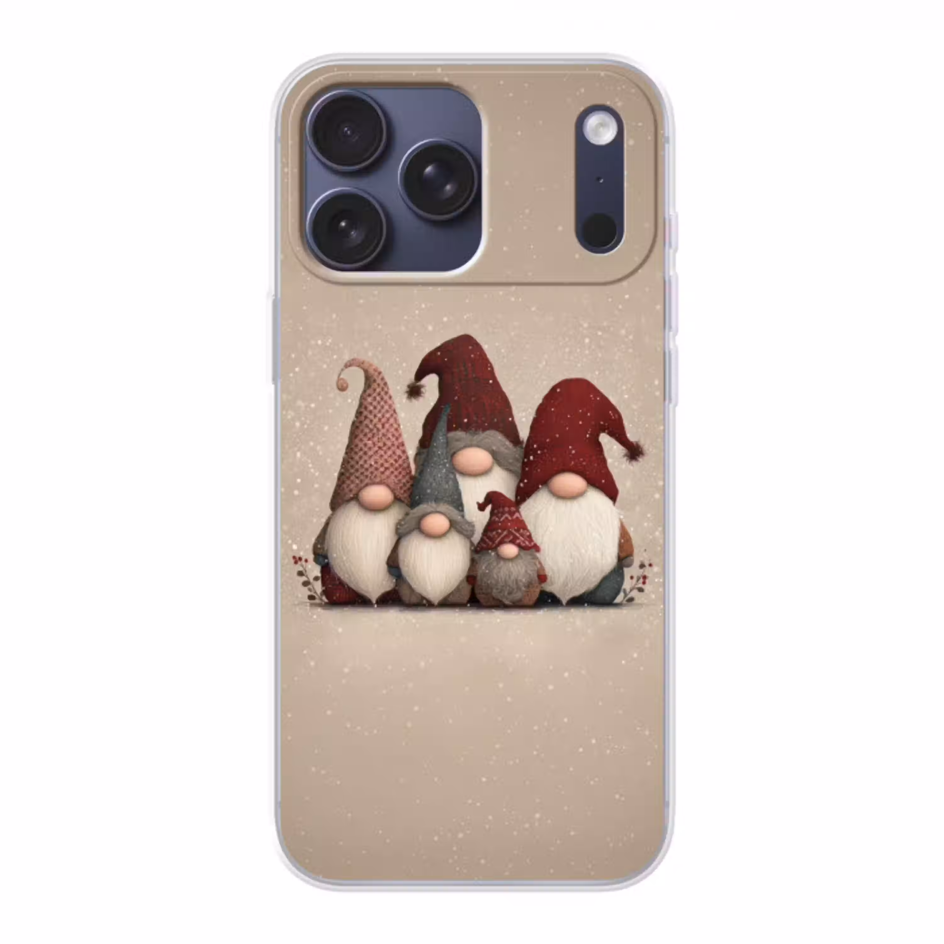 Kabouters - Kerst - Sneeuw - Puntmutsen Telefoonhoesje iPhone 17 Pro Max klein -3d