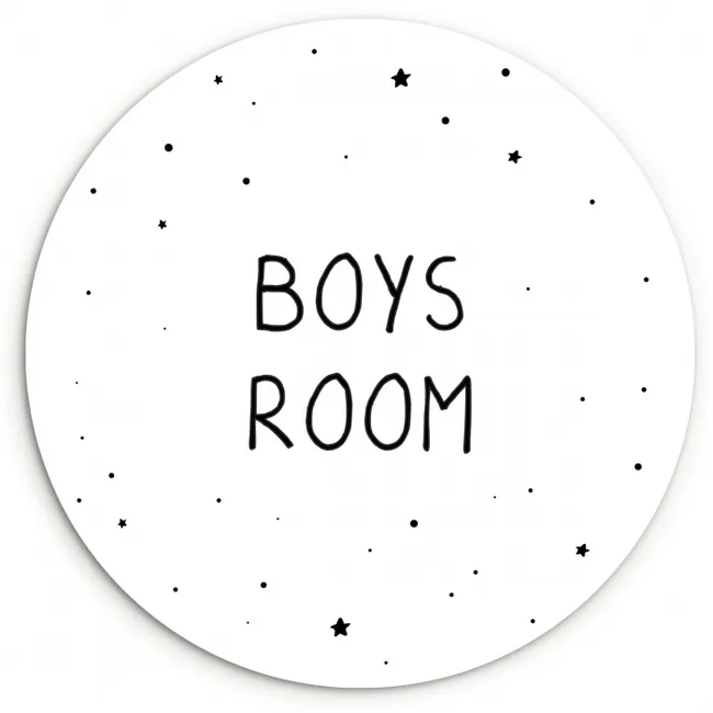 Quotes - Boys room - Spreuken - Jongens - Kind Wandcirkel kunststof plaat 5mm dik klein -3d