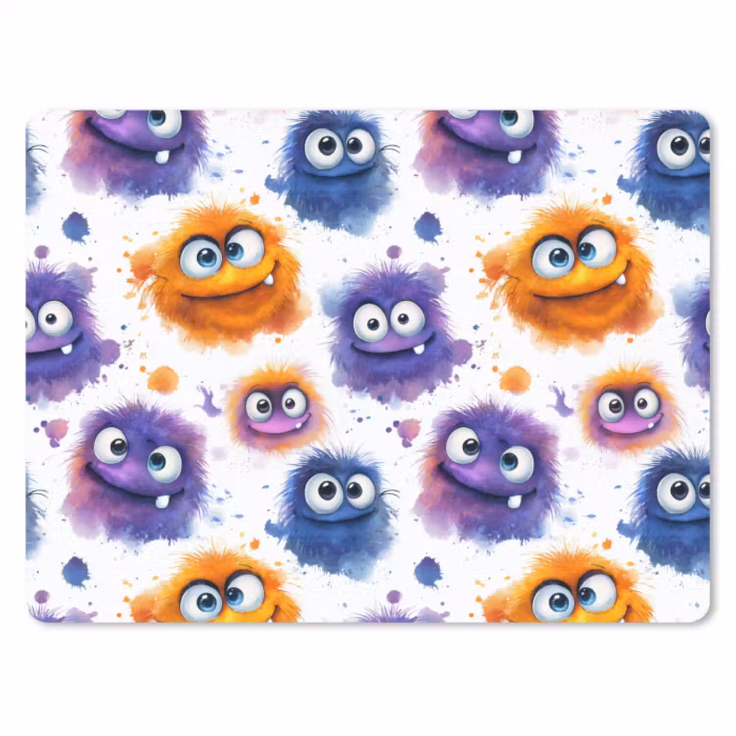 Mouse Pad - Monsters - Watercolor - Colorful
