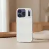 Golven - Ribbels - Wit Telefoonhoesje iPhone 17 Pro klein 878 -sfeer2