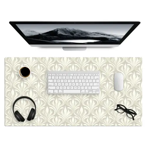 Barok - Patroon - Beige Muismat XXL klein 681 -3d