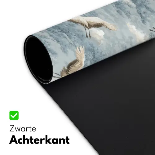 Wolken - Kraanvogels - Blauw Muismat XXL klein 681 -sfeer2