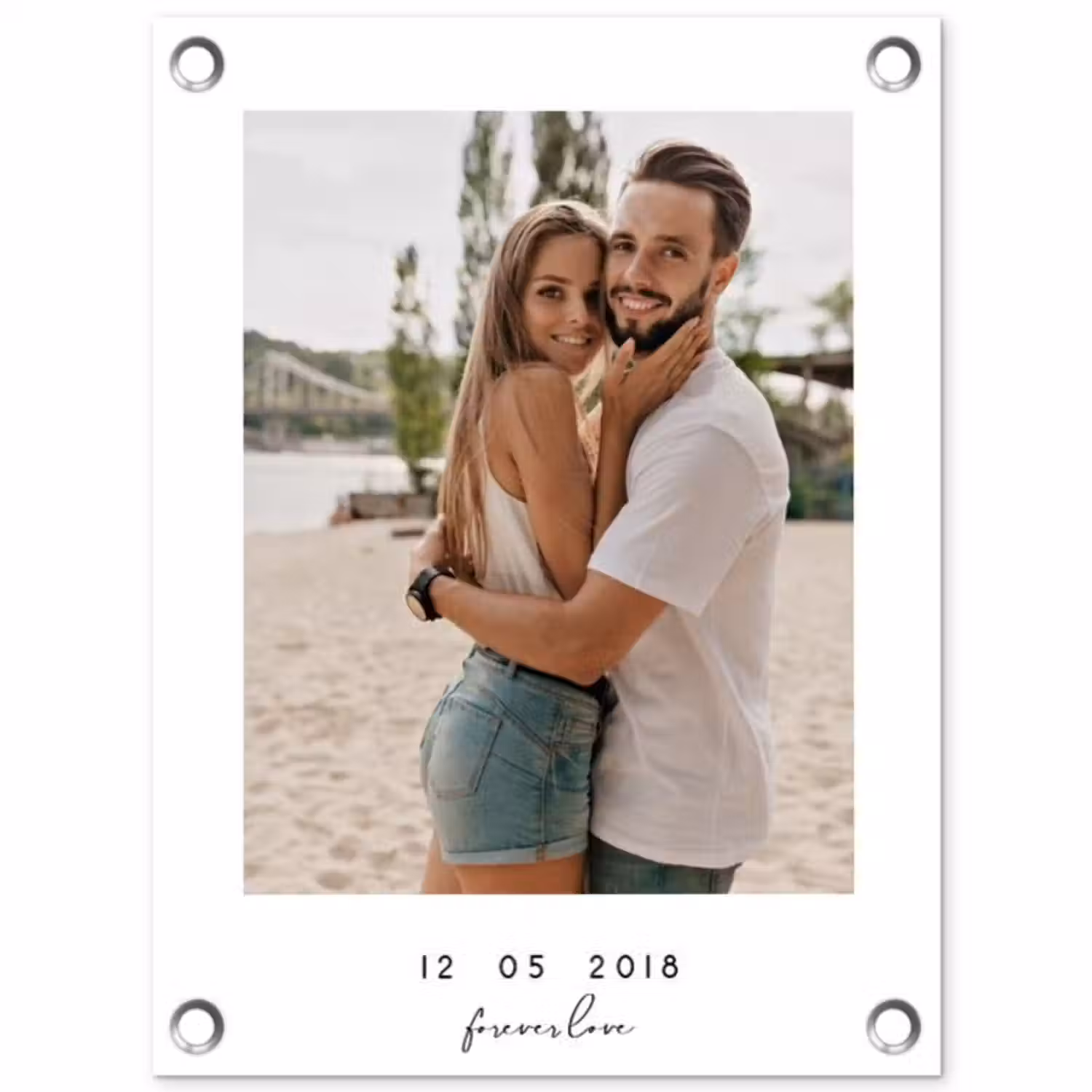Gepersonaliseerde tuinposter - Forever Love - Witte Border