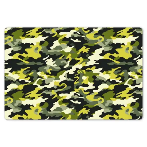Groen - Geel - Camouflage - Patroon Placemat vinyl groot 368 -zzsfeer1_Kitchenyeah-website