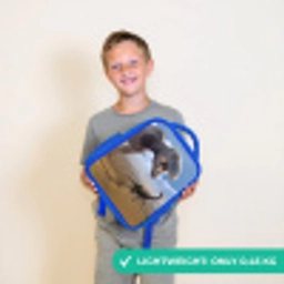 Dino - Wilde dieren - Tekening - Kinderen - Jongens Kinderrugzak - Blauw middel -sfeer1_UK