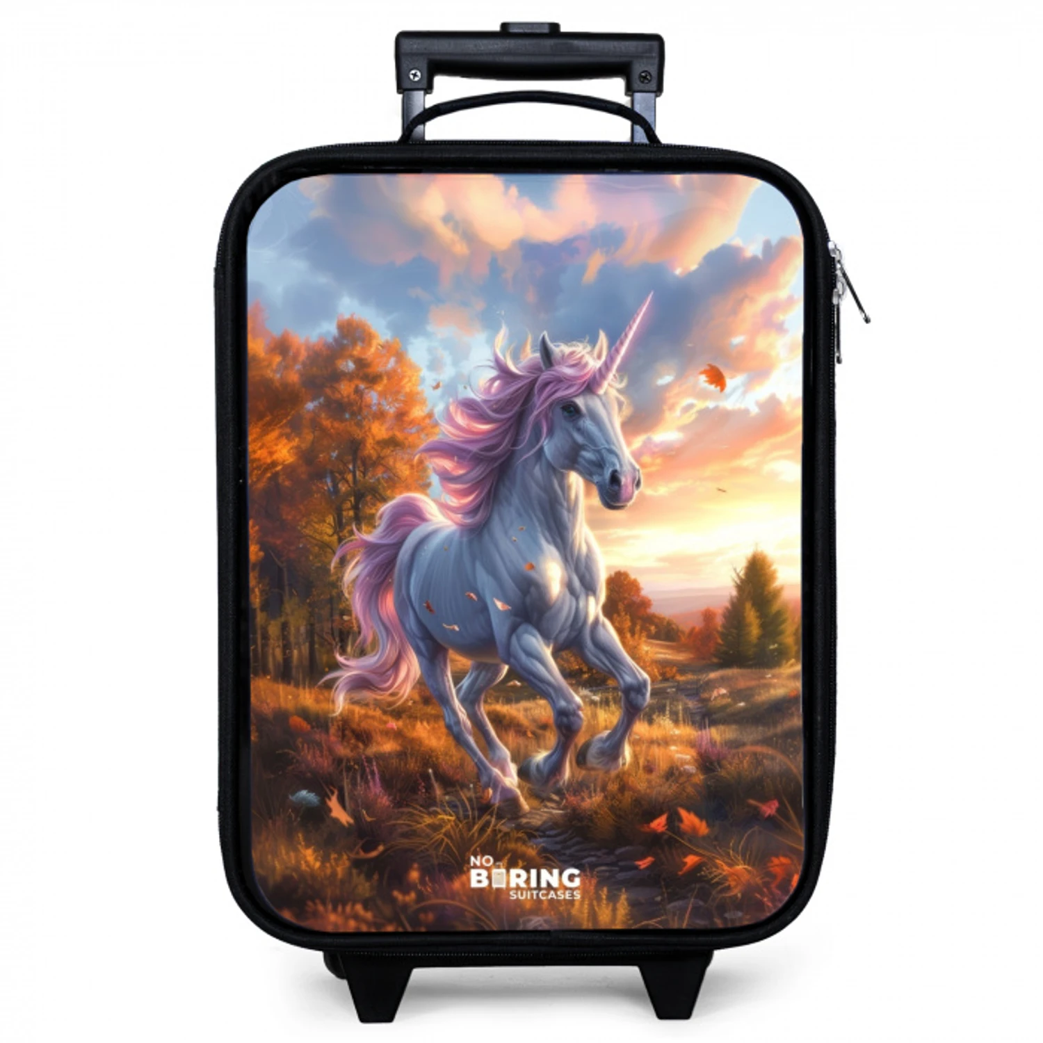 Galopperende Eenhoorn in Herfstwereld Kinderkoffer - Zwart klein -zzz_website3d