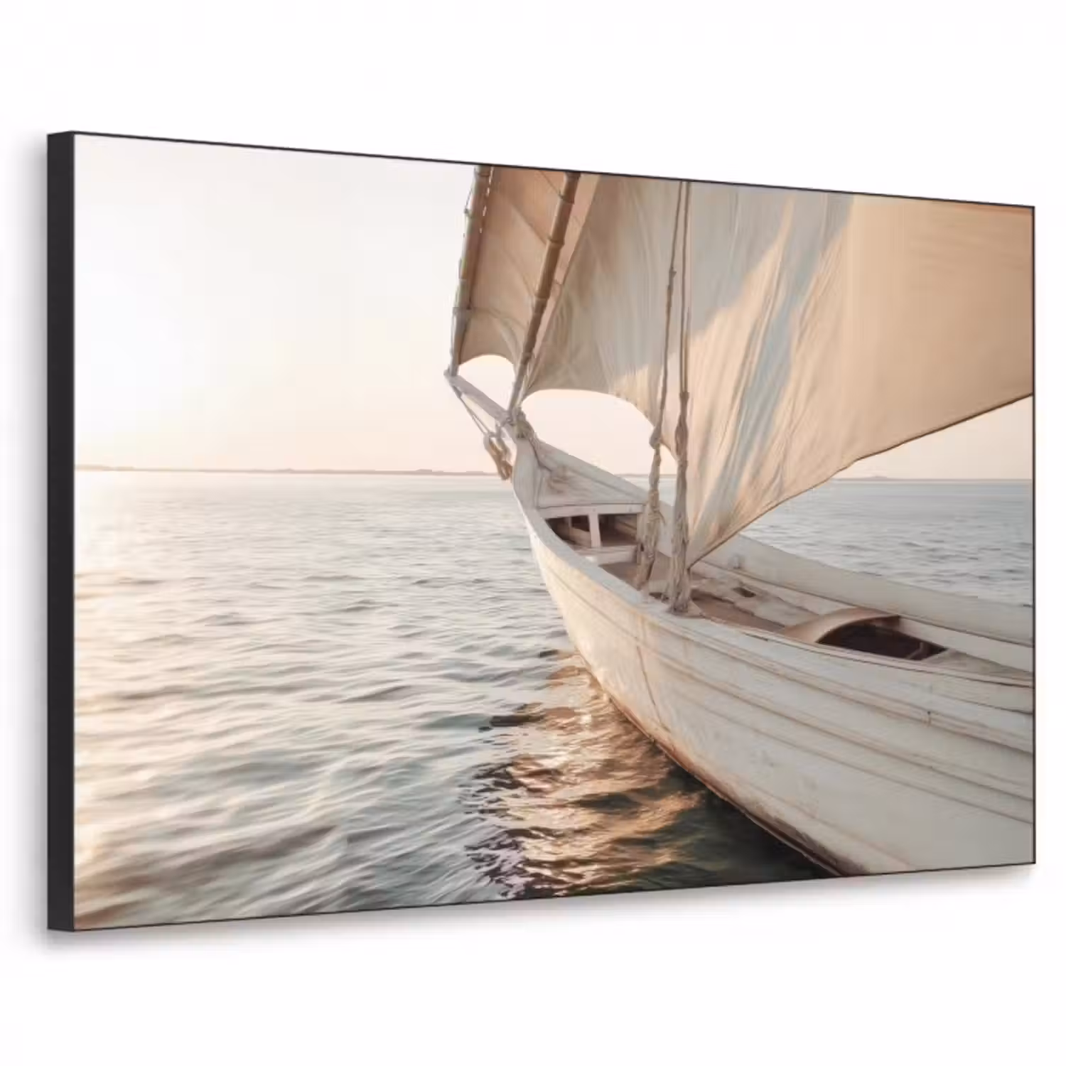 Art Frame - Segelboot - Meer - Beige - Sonne
