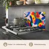 Vormen - Abstract - Stippels - Blauw keuken achterwand spatscherm klein -usp_NL