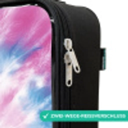 Tie dye - Abstract - Blauw - Roze Kinderkoffer - Zwart klein -rits_DE