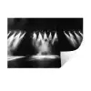 Theaterzaal - Mist - Spotlights - Zwart Muursticker klein -3d