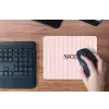 Nice - Strepen - Roze muismat rubber klein -toetsenbord